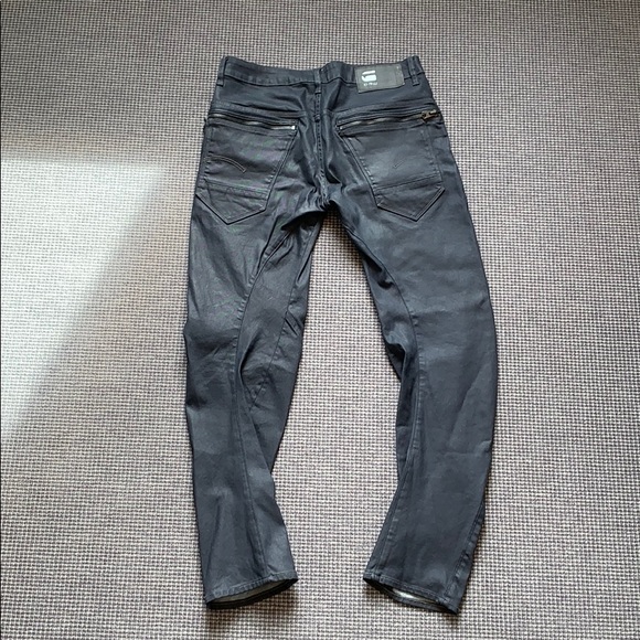 G-STAR Slim Dark Waxed Denim Jeans - Picture 3 of 7